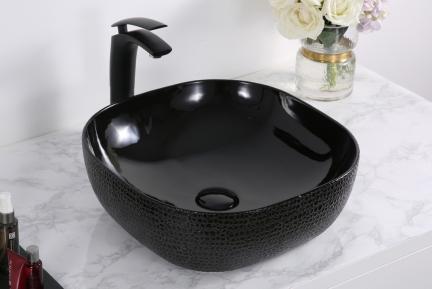 Керамическая раковина для ванной черная D1301H004 CeramaLux
