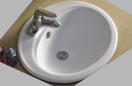 Врезная раковина для ванной с отверстием под смеситель 9413 Ceramalux